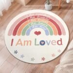 Topotdor Boho Rainbow Round Rug