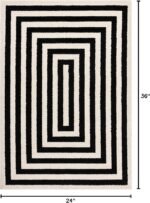 Modern Geometric Stripe Carpet for Living Room - Image 2