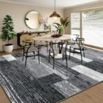 Large Area Rugs,Modern Geometric Patchwork Floor Decor for Bedroom Aesthetic Carpet - Image 7