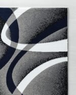 Area Rug 5x7 Navy Door Mat Modern Swirls Carpet Bedroom Living Room - Image 4