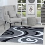 Modern Area Rug Swirls Carpet Bedroom Living Room 8' x 10'