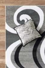 Modern Area Rug Swirls Carpet Bedroom Living Room 8' x 10' - Image 5