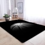 6 * 9 Feet Black Basketball Soft Area Rugs - Image 3