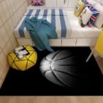 6 * 9 Feet Black Basketball Soft Area Rugs - Image 8