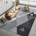 Washable Modern Area Rug - Geometric Style 5x7 Rugs for Living Room