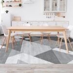Washable Modern Area Rug - Geometric Style 5x7 Rugs for Living Room - Image 3