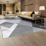 Washable Modern Area Rug - Geometric Style 5x7 Rugs for Living Room - Image 4